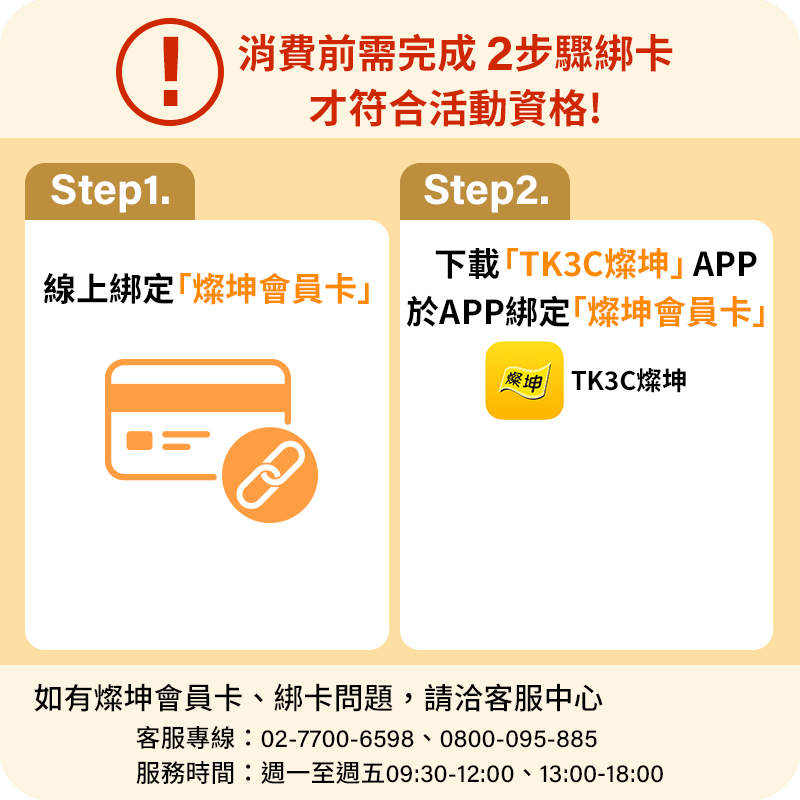 綁卡活動說明